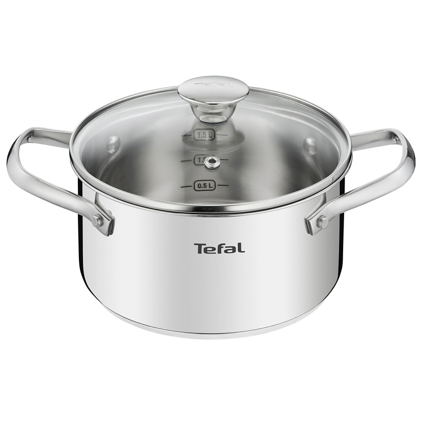 Изображение товара TEFAL Кастрюля с крышкой Cook Eat B9214374, 2,2л 18см