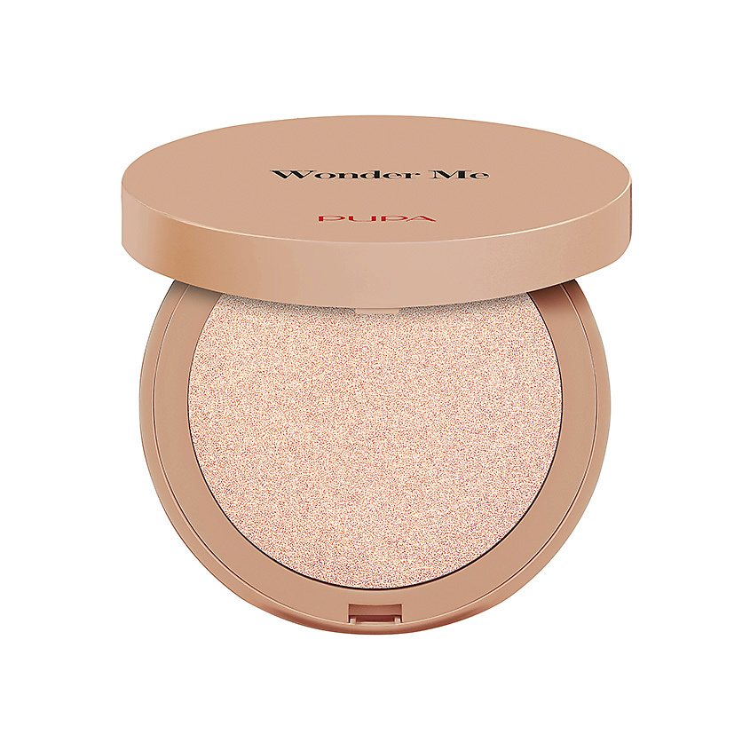 Изображение товара PUPA Хайлайтер для лица Wonder Me Glow № 101 Розовое золото compact