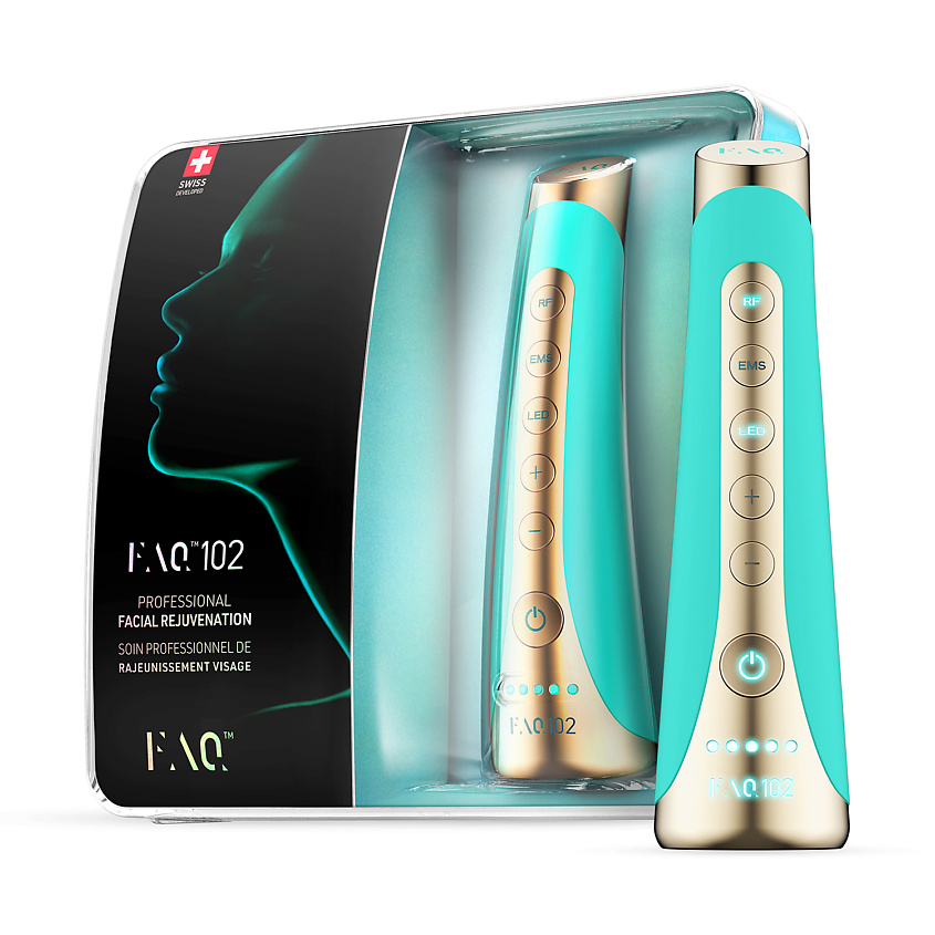Изображение товара FOREO МАССАЖЕР ДЛЯ ЛИЦА ДЛЯ ОБНОВЛЕНИЯ И ОМОЛОЖЕНИЯ КОЖИ С RF, EMS И LED-ТЕРАПИЕЙ FAQ 102, 1 шт.