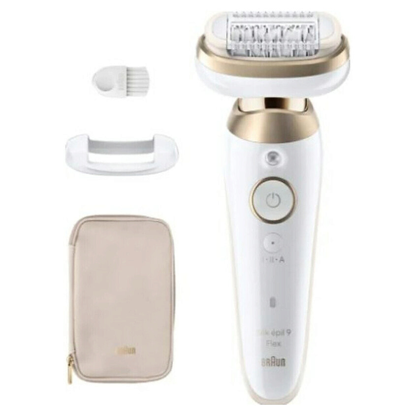 Изображение товара Эпилятор Braun Silk-epil 9 Flex белый с золотистыми оттенками для сухой и мокрой эпиляции