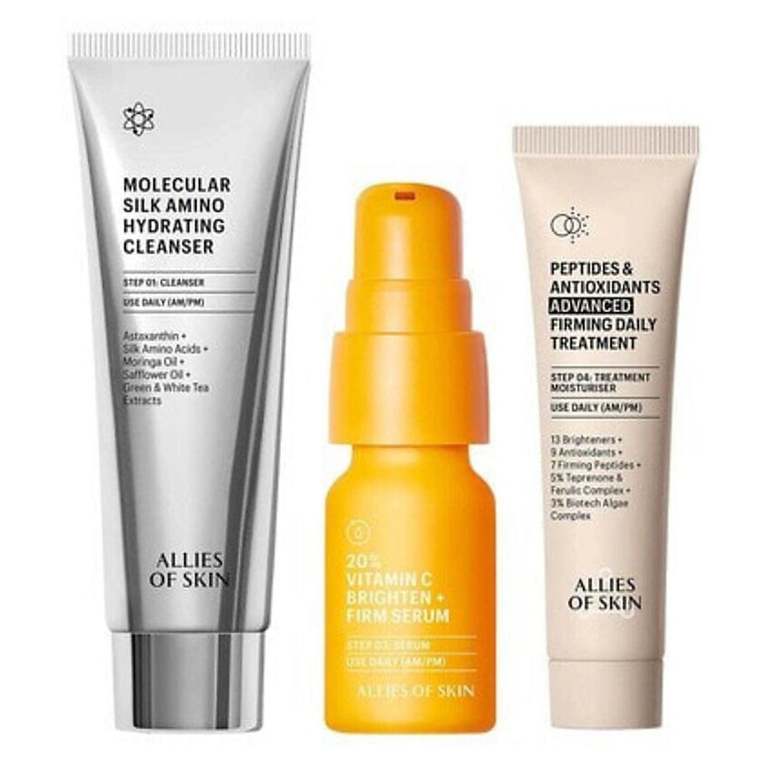 Изображение товара ALLIES OF SKIN Набор средств для лица Daily Firming Trio 3 предмета для увлажнения и антивозрастног