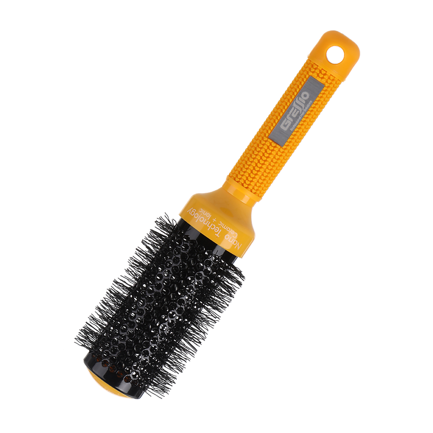 Изображение товара GRESSIO Профессиональная расческа брашинг с ионизацией для укладки, желтый;черный