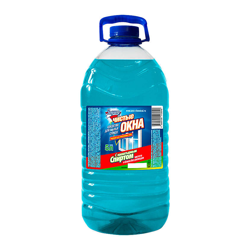 Изображение товара ЗОЛУШКА Средство для мытья стекол Чистые окна с нашатырным спиртом, 5 л