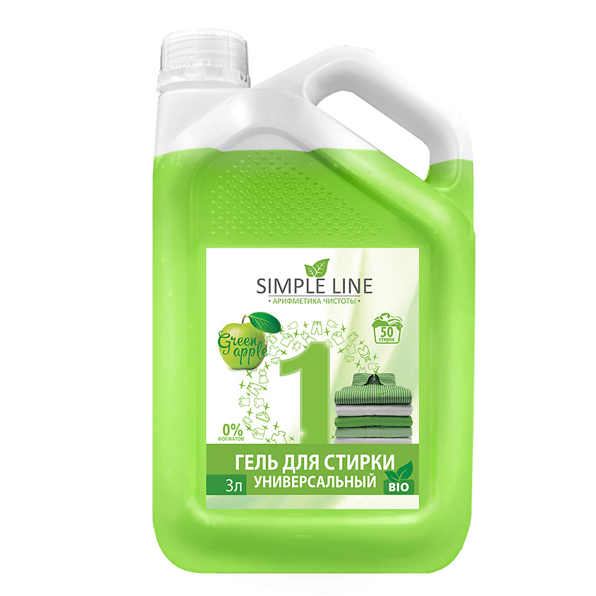 Изображение товара SIMPLE LINE Гель для стирки универсальный автомат, 3000 мл