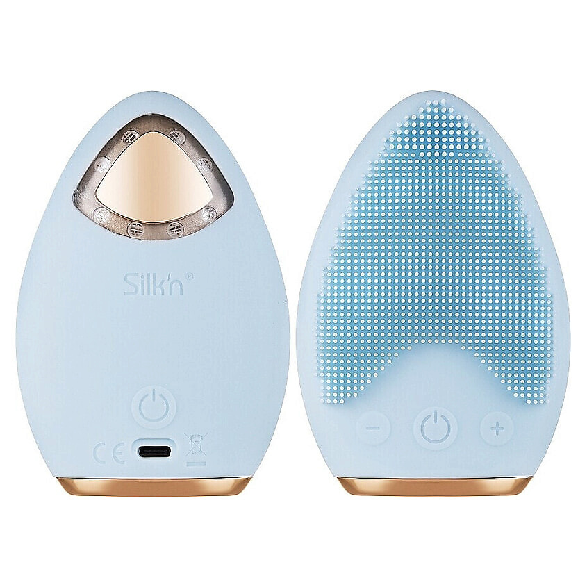 Изображение товара SILK'N Силиконовая щеточка для умывания и массажа лица Bright Lux, Голубой