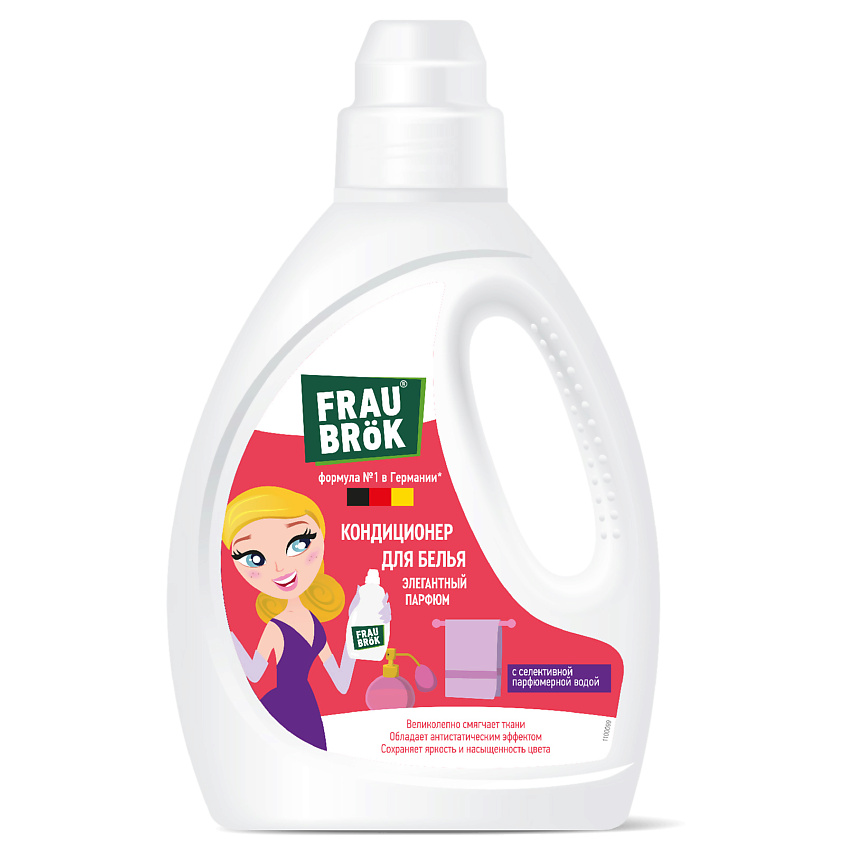 Изображение товара Кондиционер для белья FRAU BRÖK Элегантный парфюм 1000 мл для машинной и ручной стирки