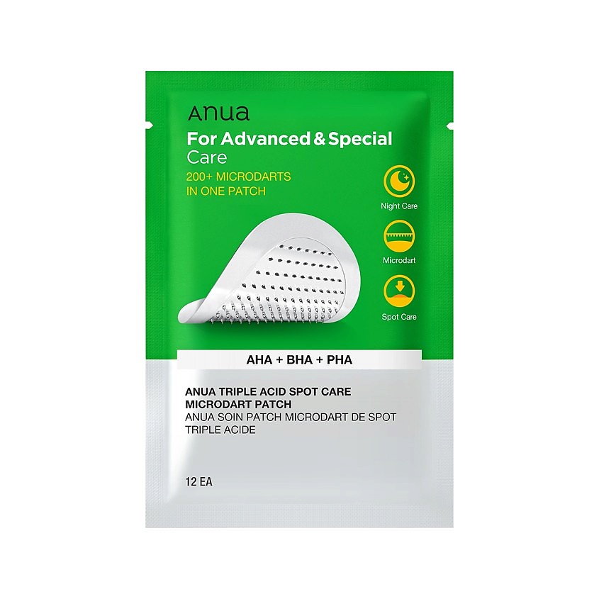 Изображение товара ANUA Точечные пластыри для лица против несовершенств 12 шт, 1 шт.
