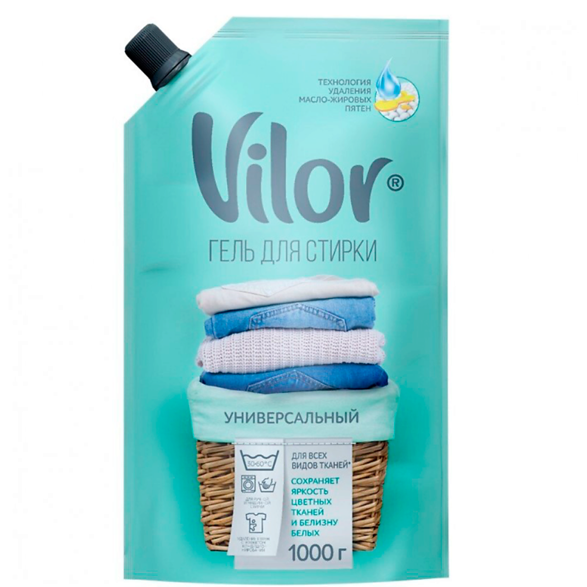 Изображение товара VILOR Жидкое средство для стирки Универсал, 1000 мл (дой-пак)