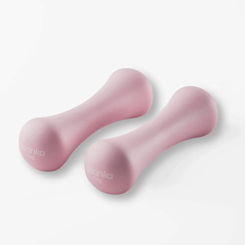 Изображение товара Набор неопреновых гантелей 1 кг ASANKA 2 шт для фитнеса и йоги