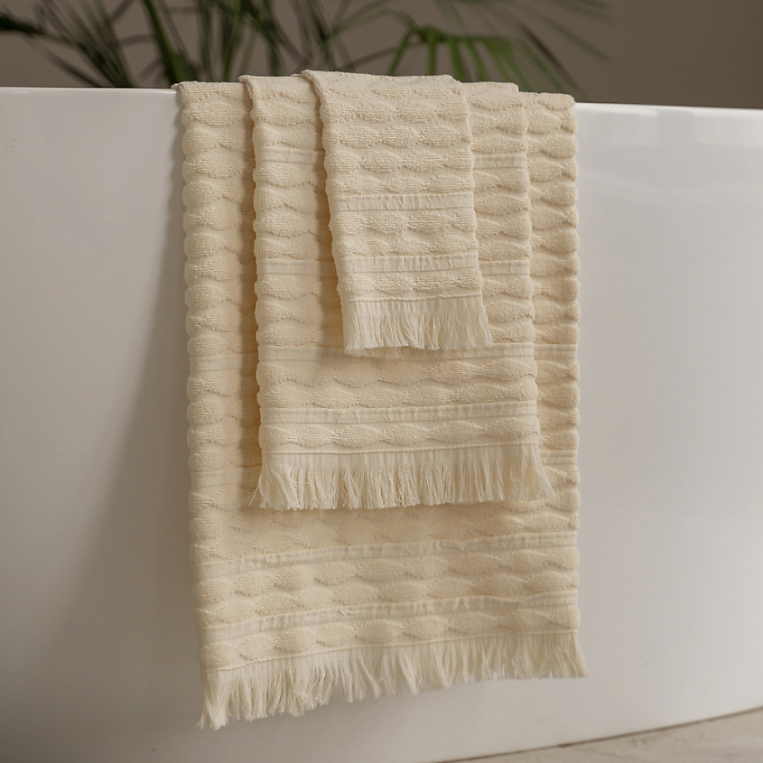 Изображение товара Полотенце махровое Вэйв 30х50 см сливочный цвет