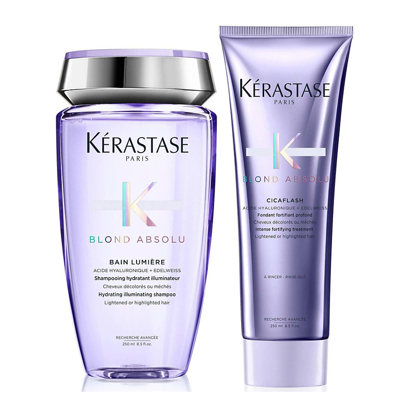 Изображение товара KERASTASE Увлажняющий набор для ухода за осветленными волосами Blond Absolu Bain Lumiere, 250 мл + 250 мл