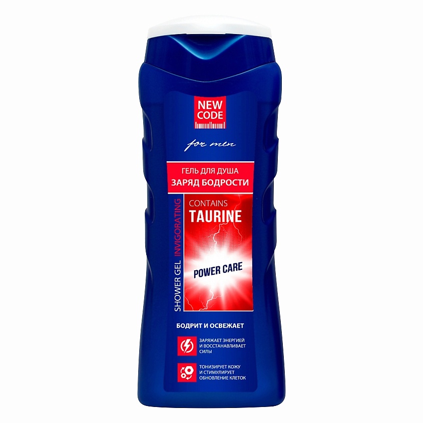 Изображение товара NEW CODE Гель для душа мужской с таурином, 250 мл