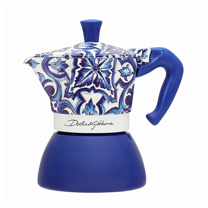 Изображение товара BIALETTI Гейзерная кофеварка Italian Coffee Pot D&G BLU MEDI 4T, Голубой