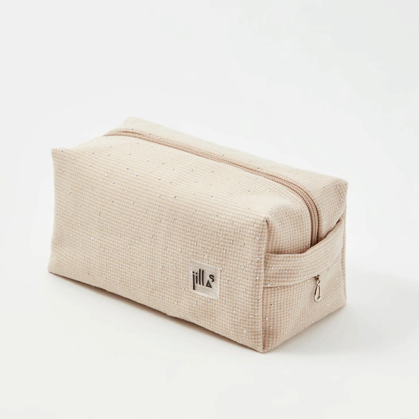 Изображение товара JILLAS Косметичка со стразами, M, цвет: бежевый