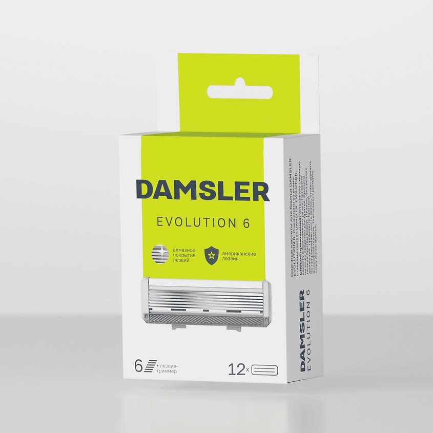 Изображение товара DAMSLER Кассеты для бритья, 6 лезвий Evolution, 12 шт.