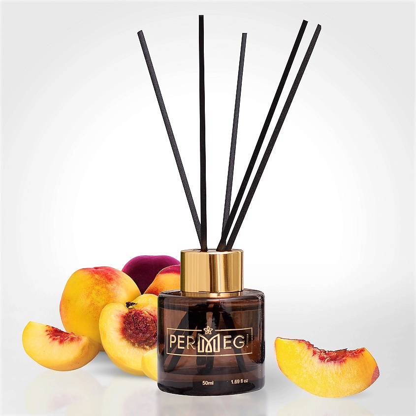 Изображение товара PERMEGI Диффузор для дома с палочками "Персик", 50 мл; Аромат персик