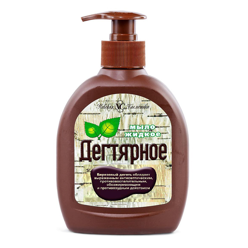 Изображение товара Дегтярное жидкое мыло 300 мл Невская косметика натуральное очищение для кожи