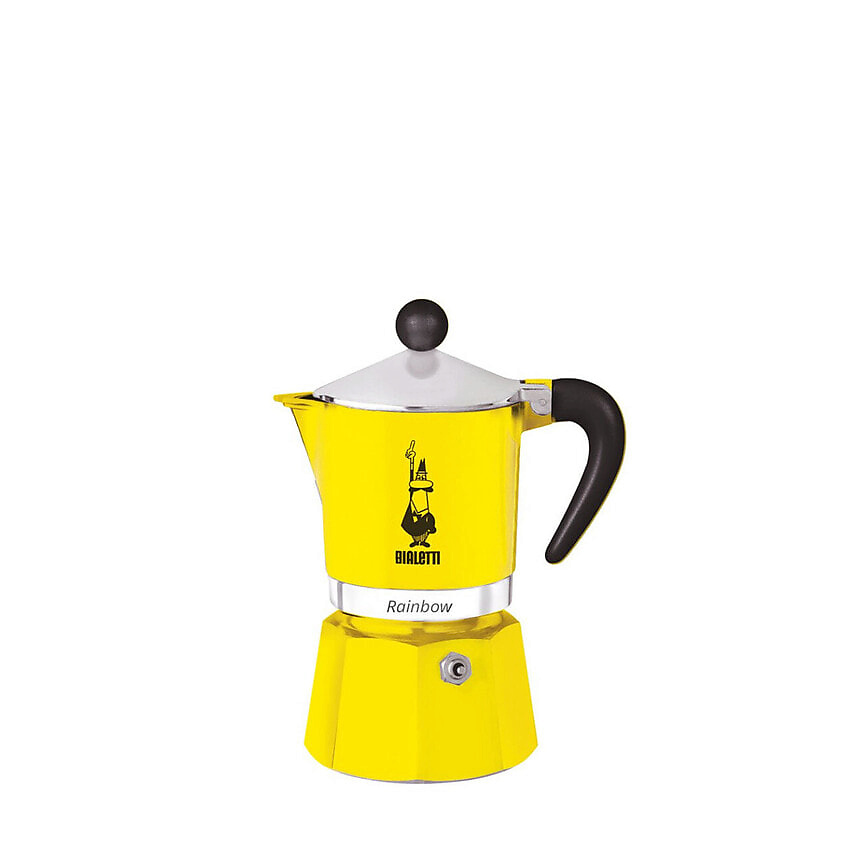 Изображение товара BIALETTI Rainbow кофеварка - желтая, компактная 140 мм