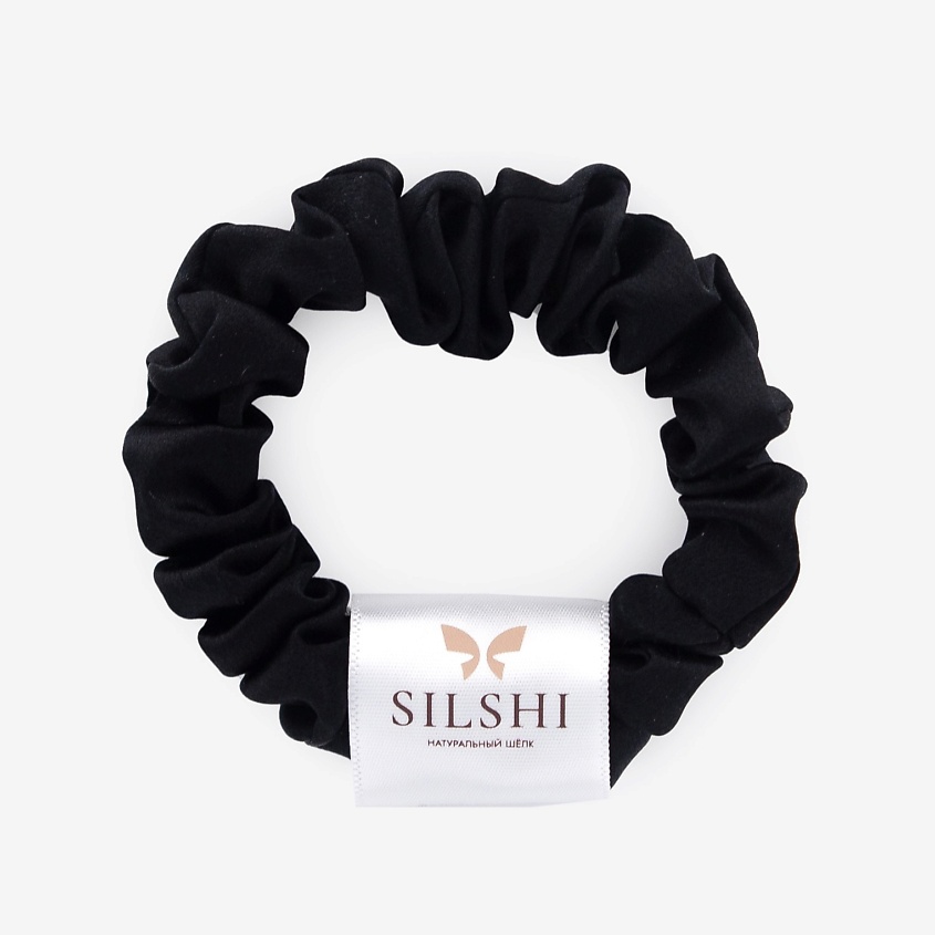 Изображение товара Резинка для волос SILSHI из натурального шелка 2 см серого цвета