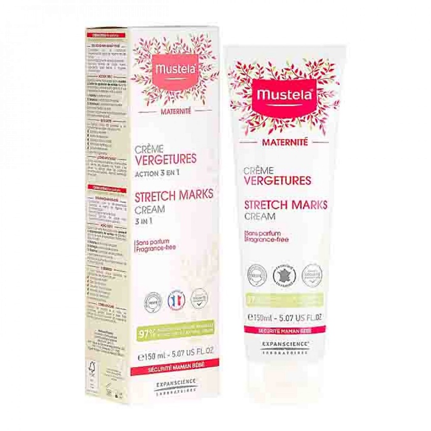 Изображение товара MUSTELA Крем против растяжек Stretch Marks Cream, без парфюмерной отдушки, 150 мл
