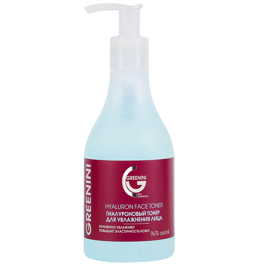Изображение товара Гиалуроновый тонер для лица GREENINI объем 235 мл увлажнение для всех типов кожи