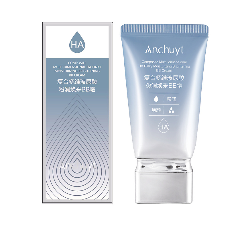Изображение товара ANCHUYT Крем ВВ для лица "Мультикомпозитный комплекс с гиалуроновой кислотой", Бежево-розовый натуральный