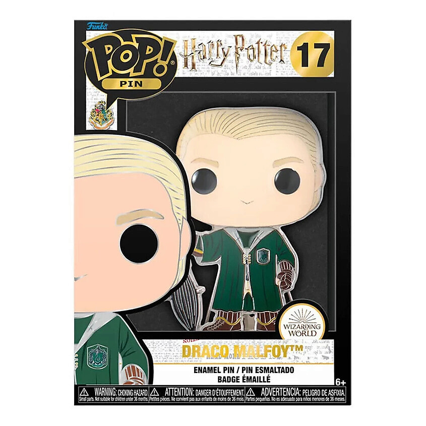 Изображение товара Фигурка Harry Potter Драко Малфой от FUNKO с подставкой, эмалированный значок