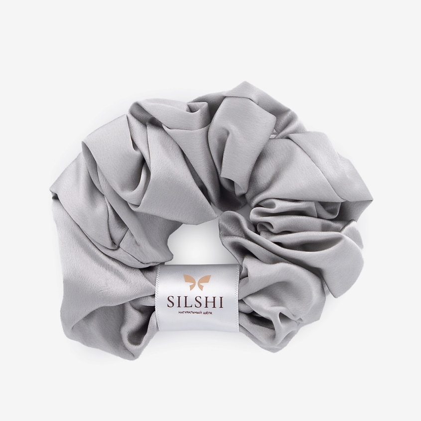 Изображение товара Резинка для волос из натурального шелка 5 см SILSHI розового цвета
