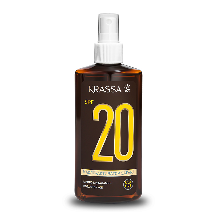 Изображение товара Масло-активатор Загара SPF 20 с маслом макадамии KRASSA 150 мл