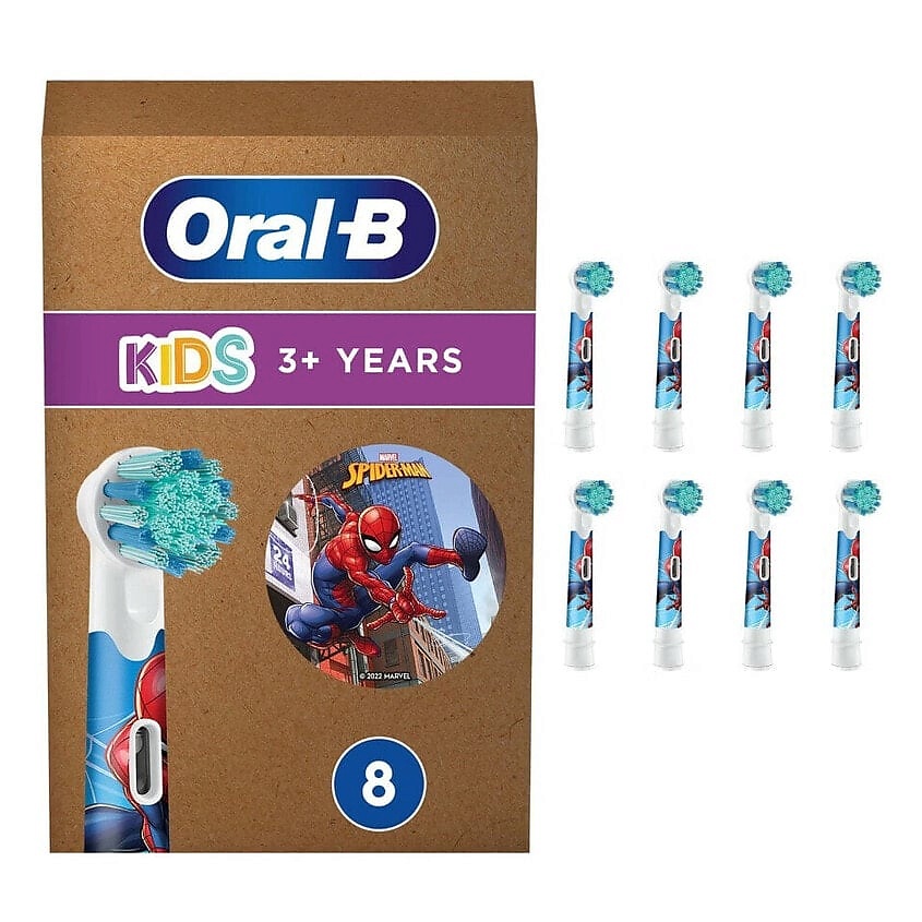Изображение товара Насадки для детской электрической зубной щетки ORAL-B Человек-Паук 8 шт