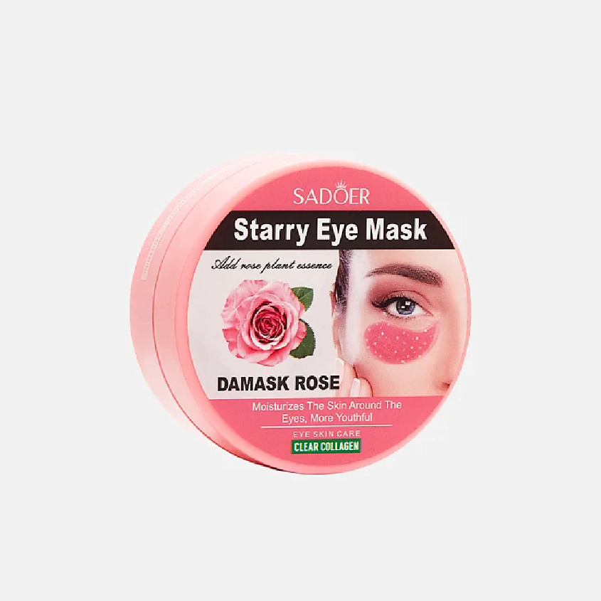 Изображение товара SADOER Гидрогелевые патчи против темных кругов с экстрактом розы и коллагеном 60 шт