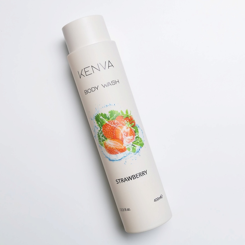 Изображение товара Гель для душа KENVA Клубника 400 мл безопасное и увлажняющее средство
