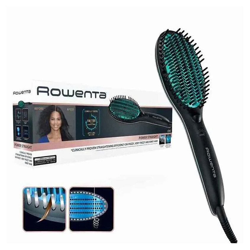 Изображение товара ROWENTA Термощетка CF5820F0 Power StraightЩипцы для завивки волос, Черный