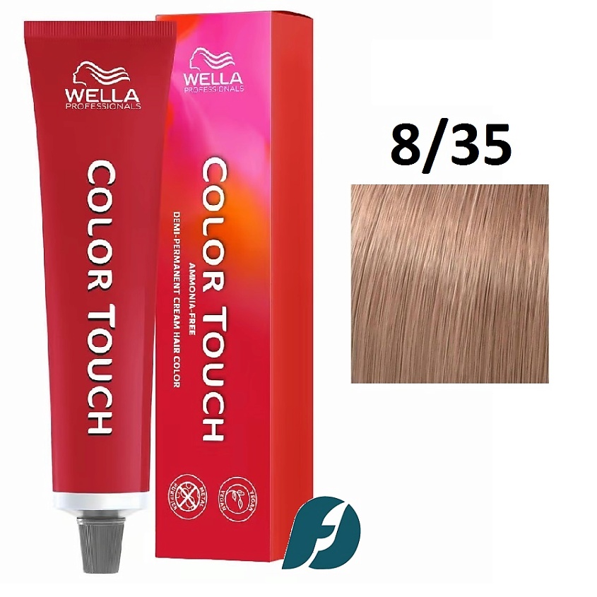Изображение товара WELLA PROFESSIONALS Интенсивное тонирование для волос Color Touch, 8/35 светлый блонд золотисто-махагоновый