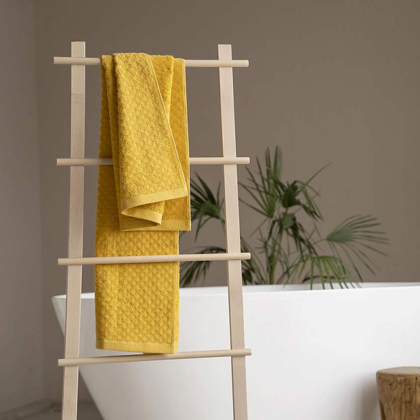 Изображение товара PASIONARIA Полотенце махровое "Мемо" 50х90 см, Горчичный; 1 шт