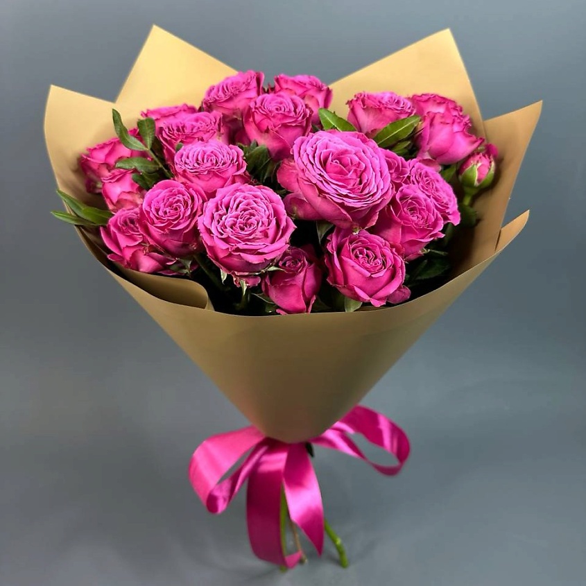 Изображение товара Букет из 5 кустовых пионовидных розовых роз с доставкой от AzaliaNow