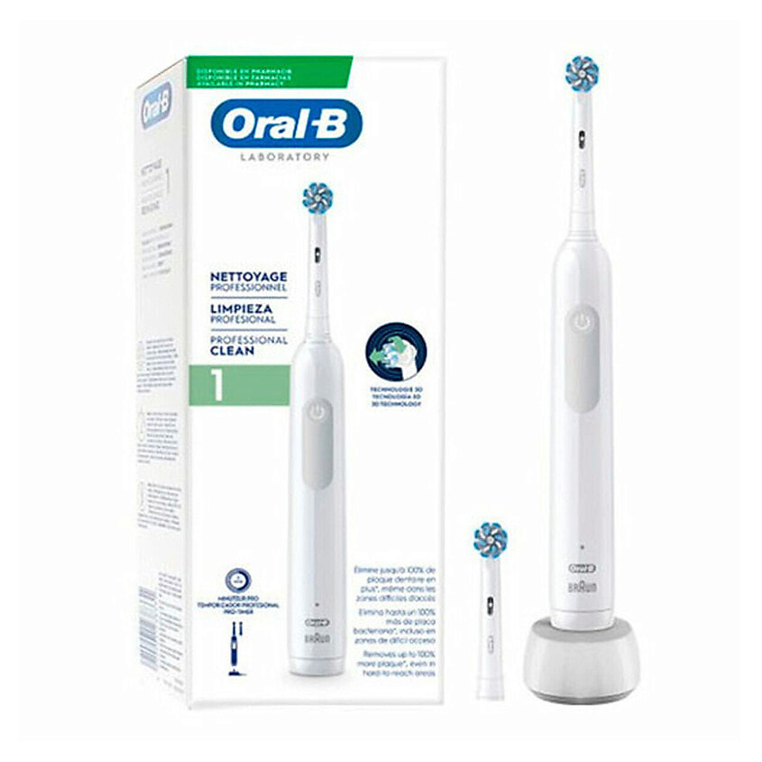 Изображение товара ORAL-B Электрическая зубная щетка Pro 1, Белый - Удобный уход за зубами