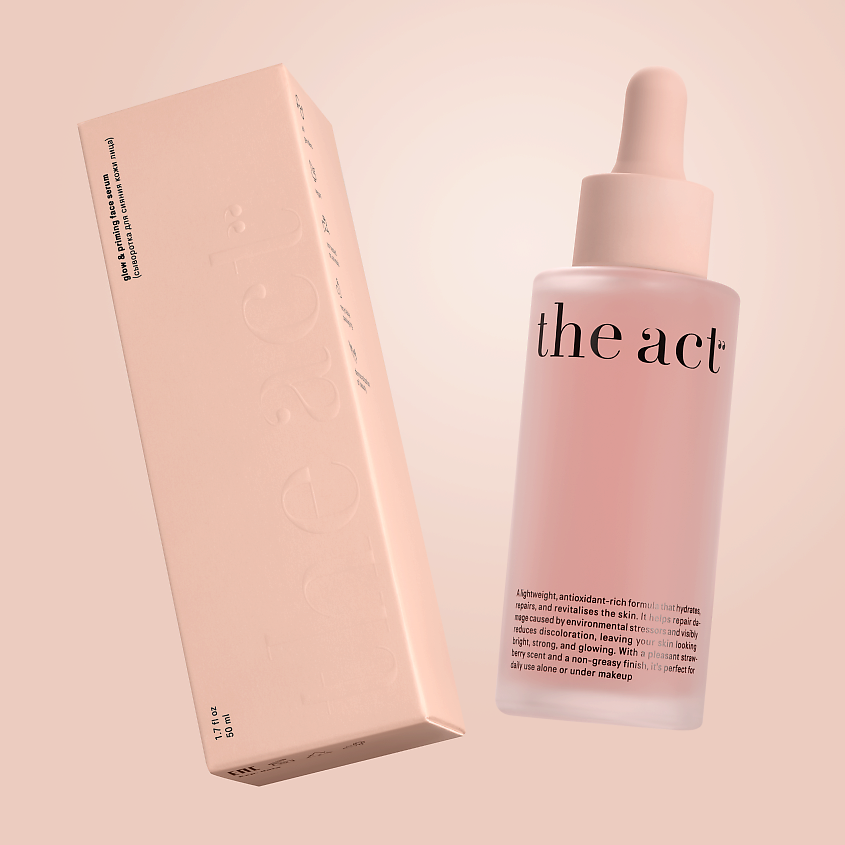 Изображение товара THE ACT Сыворотка флюид для сияния кожи лица с гиалуроновой кислотой, 50 мл