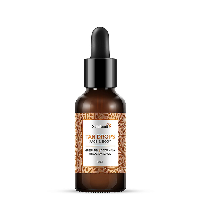 Изображение товара Гель-автозагар SKINLAND TAN DROPS для лица и тела с алоэ вера 30 мл