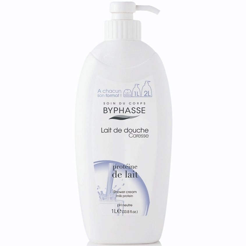 Изображение товара BYPHASSE Гель для душа CARESSE с молочными протеинами, 1000 мл