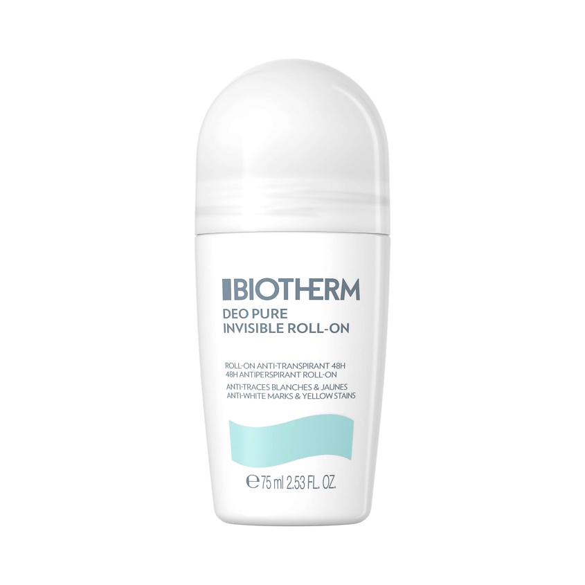 Изображение товара BIOTHERM Невидимый стойкий шариковый антиперспирант Deo Pure Invisible, 75 мл
