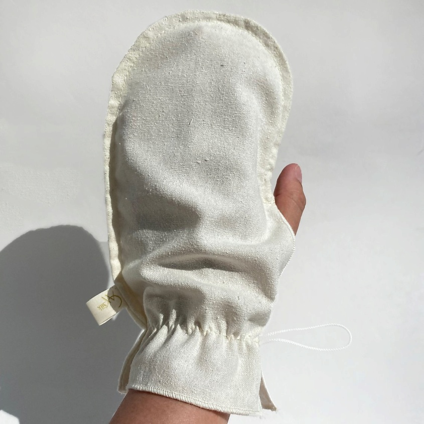 Изображение товара A.M.SILK Шёлковая варежка для пилинга, средняя жёсткость