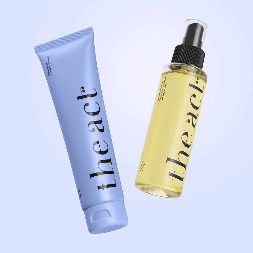Изображение товара THE ACT Набор для очищения лица: гидрофильное масло и гель для умывания, 2 шт.