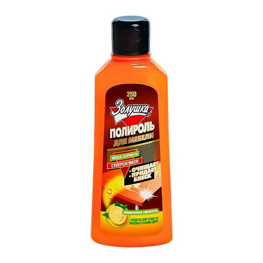 Изображение товара ЗОЛУШКА Средство для чистки и ухода за мебелью Полироль Лимонная свежесть, 250 мл