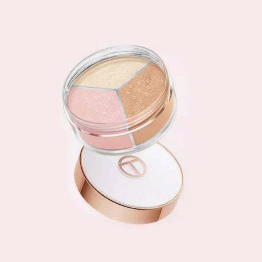 Изображение товара Трехцветная рассыпчатая пудра O.TWO.O 03 Warm Sun для выравнивания тона и матирования лица