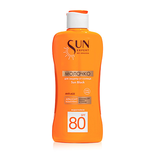 

KRASSA SUN EXPERT Молочко для защиты от солнца SPF 80 Sun Block 180, SUN EXPERT Молочко для защиты от солнца SPF 80 Sun Block