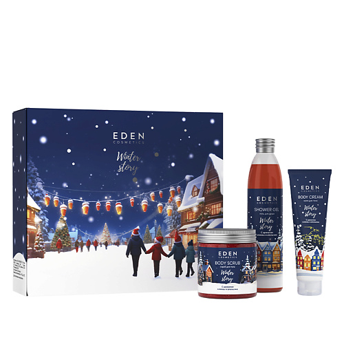 

EDEN Подарочный набор новогодний Крем для тела + Гель для душа + Скраб для тела Winter story BLUE, Подарочный набор новогодний Крем для тела + Гель для душа + Скраб для тела Winter story BLUE