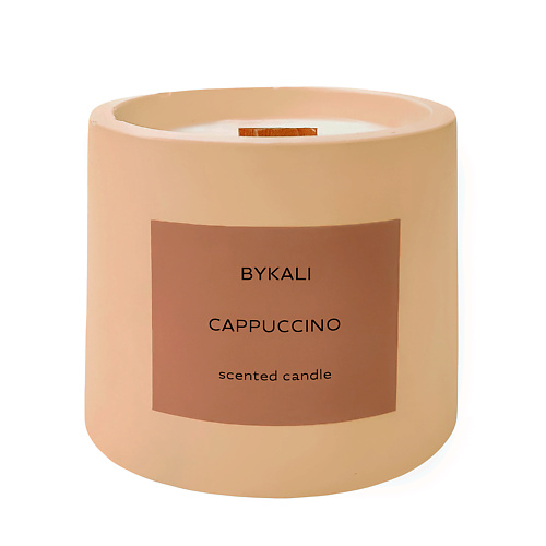 

BYKALI Свеча ароматическая "Капучино" с деревянным фитилем в камне 120, Свеча ароматическая "Капучино" с деревянным фитилем в камне