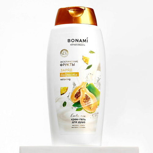 

BONAMI Гель для душа, заряд бодрости, экзотические фрукты 750, Гель для душа, заряд бодрости, экзотические фрукты