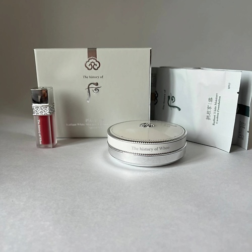THE HISTORY OF WHOO Набор тональный крем+помада Gongjinhyang Radiant Moisture Coushion Foundation#21
